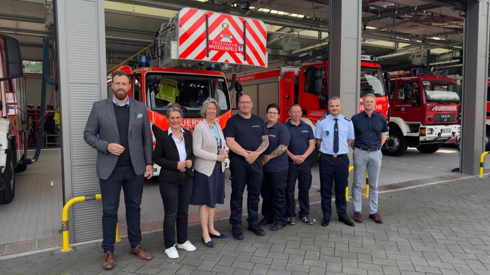 Ministerin Dr. Zieschang besucht Feuerwehr Weißenfels